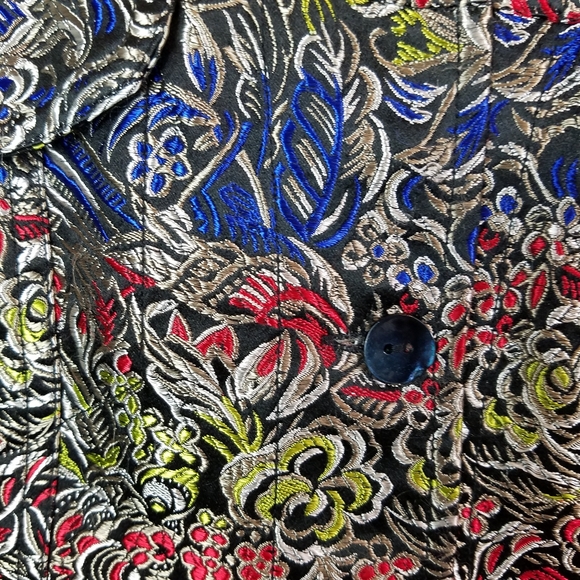 Chico's Dressy Silk Blend Multicolored Top Jacket - Picture 8 of 8